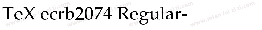 TeX ecrb2074 Regular字体转换
